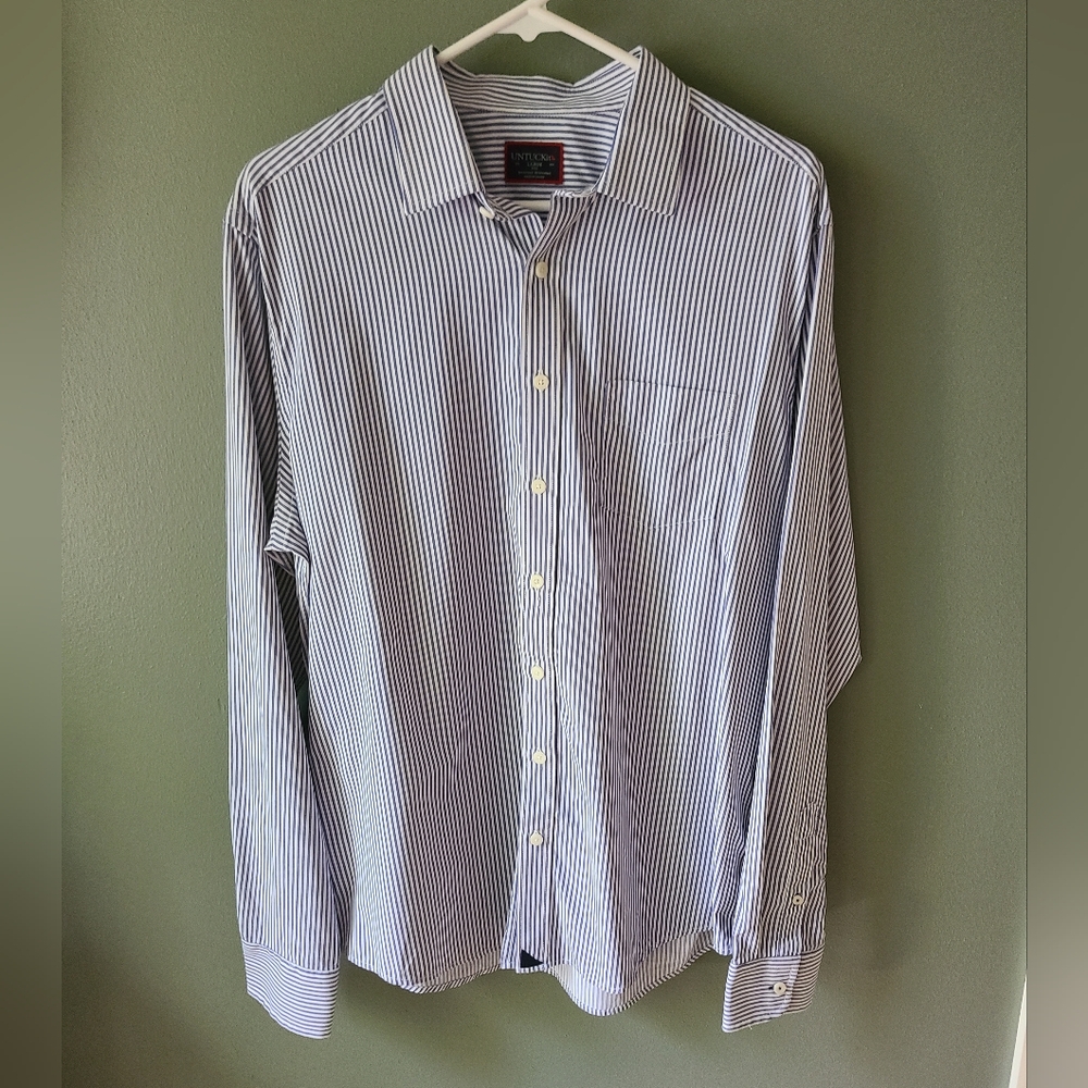 Untuckit Terzolo Button Down, Size Large Tall